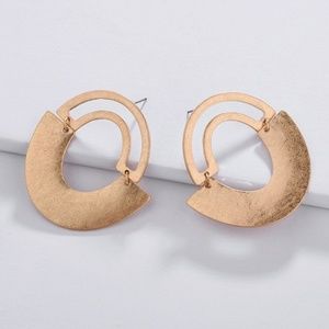 Gold Geometric Hoop Earrings